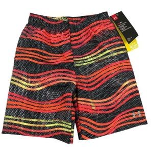 New under armour boys sz 2t boys swimming trunks orange spark